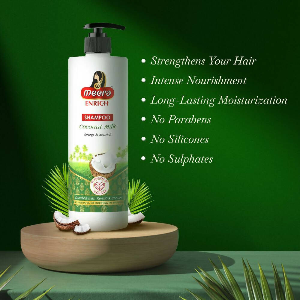 Meera Enrich Shampoo with Coconut Milk For Strong & Nourish - Distacart