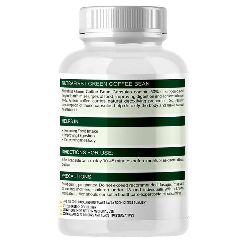 Nutrafirst Green Coffee Bean Extract Capsules - Distacart
