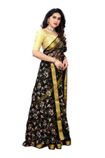 Thumbnail for Vamika Black Printed Chiffon Saree (UJALA BLACK) - Distacart