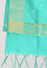 Thumbnail for Mominos Fashion Moeza Women's Banarsi Silk Woven Design Sea Green Dupatta - Distacart