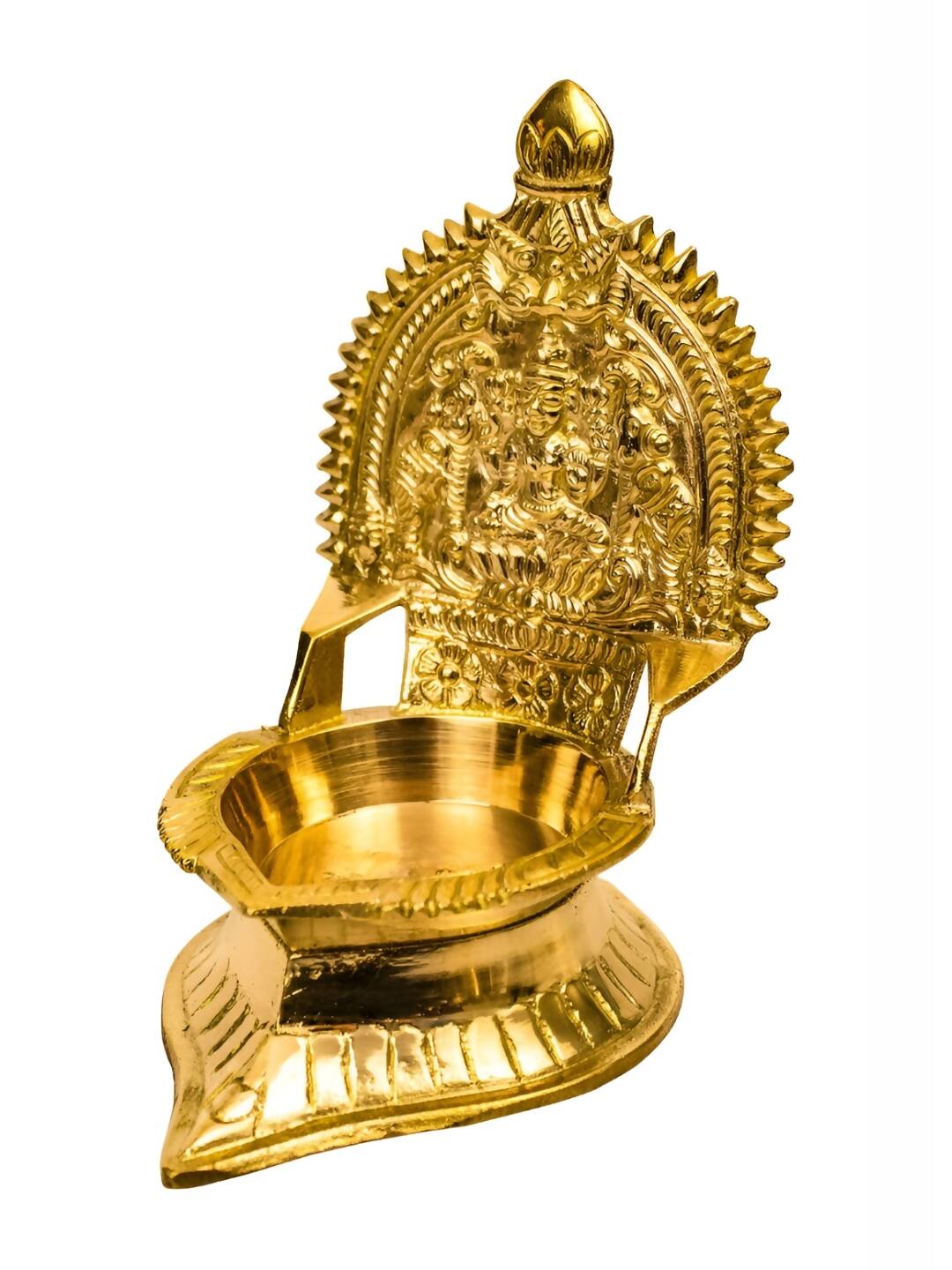 Spillbox Gold-Toned Brass Kamachi Diya Pooja Essential - Distacart
