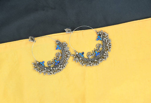 Mominos Fashion Johar Kamal Peacock Design Chandbali Earrings For Women - Distacart