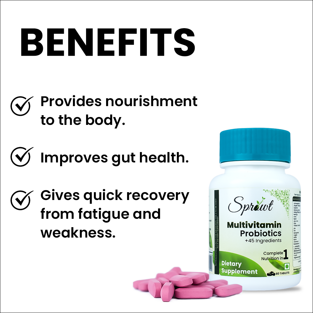 Sprowt Multivitamin With Probiotics Capsules - Distacart