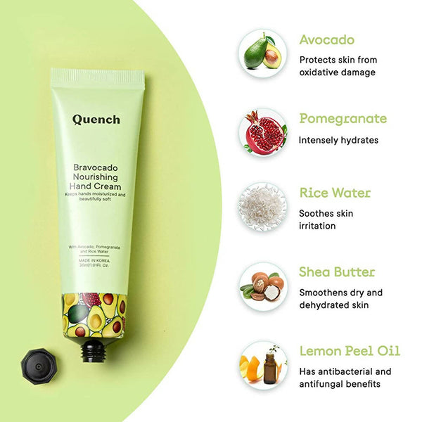Quench Botanics Bravocado Nourishing Hand Cream - Distacart
