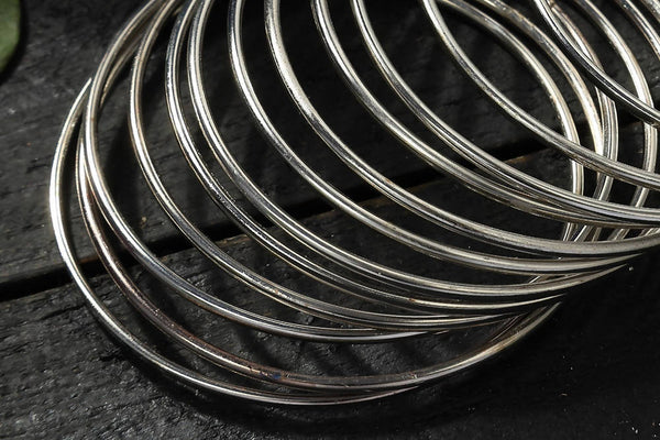 Mominos Fashion Kamal Johar Oxidised Alloy Silver Bangles Set