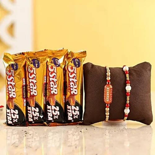 Pearl & Capsule Rakhi With 5 Star