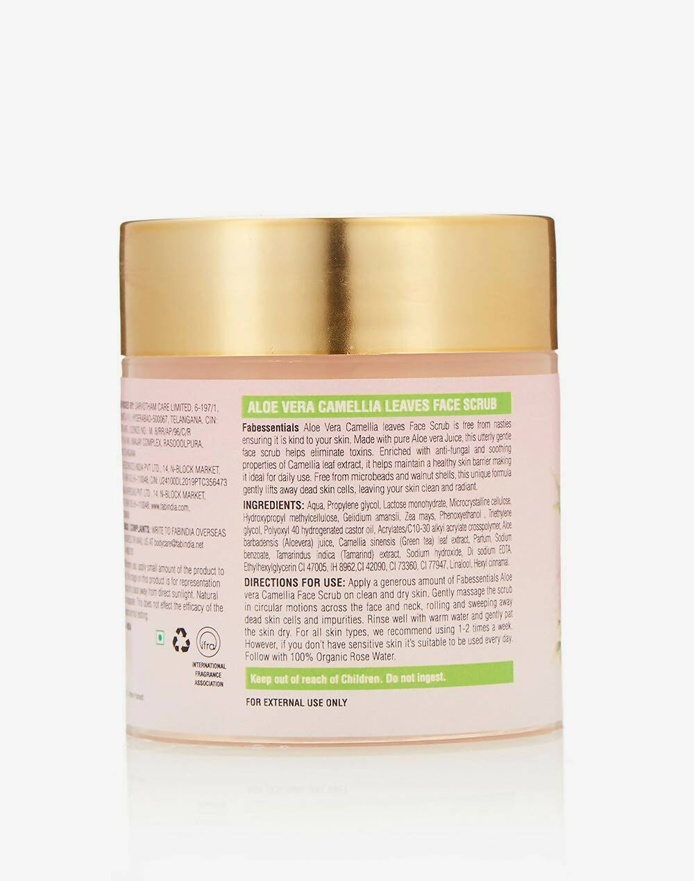 Fabessentials Aloe Vera Camellia Leaves Face Scrub - Distacart
