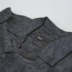 Thumbnail for Diva Globe Black Lapel Collar Shirt - Distacart