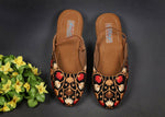 Thumbnail for Tiny Bugs Girls Embroidered Strap Ethnic Mojaris - Black - Distacart
