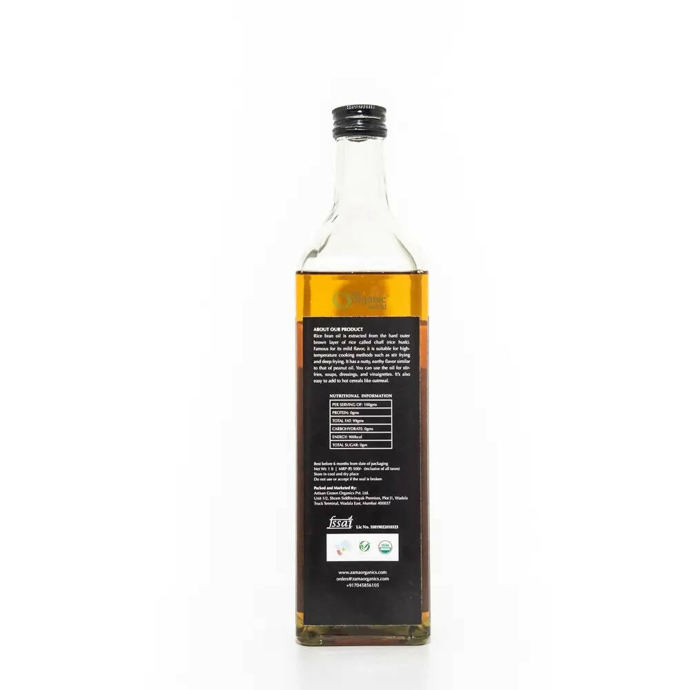 Zama Organics Rice Bran Oil - Distacart