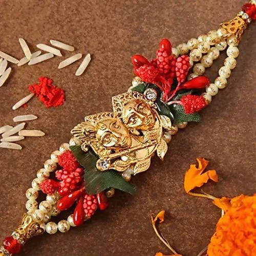 Krishna Charming Rakhi & Kaju Rolls Box Online