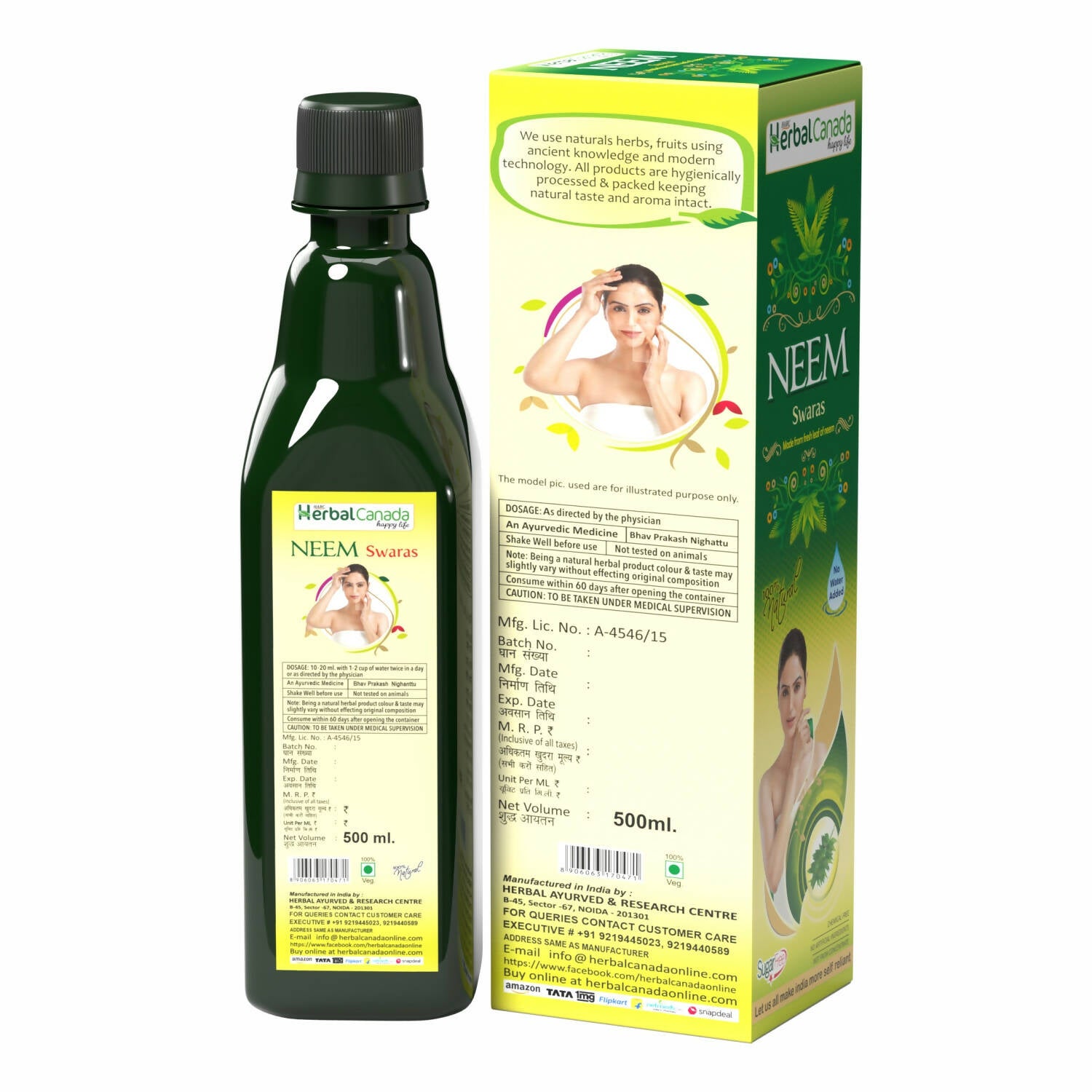 Herbal Canada Neem Ras - Distacart