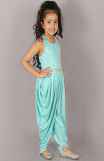 Thumbnail for Lil Drama Fusion Fair Girls Blue Dhoti Jumper - Distacart