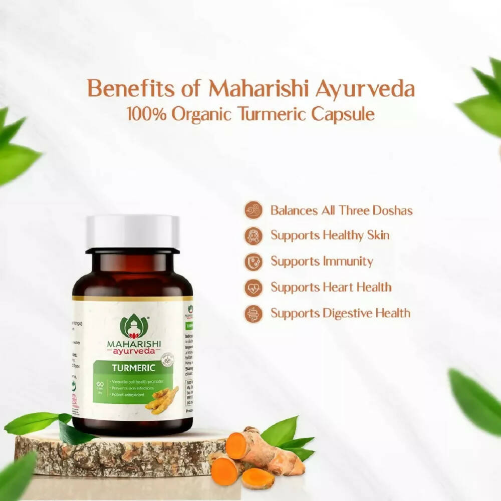 Maharishi Ayurveda Organic Turmeric Capsules - Distacart