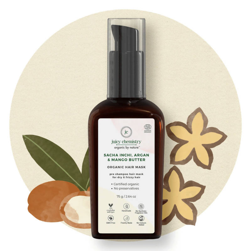 Juicy Chemistry Sacha Inchi, Argan & Mango Butter Hair Mask - Distacart