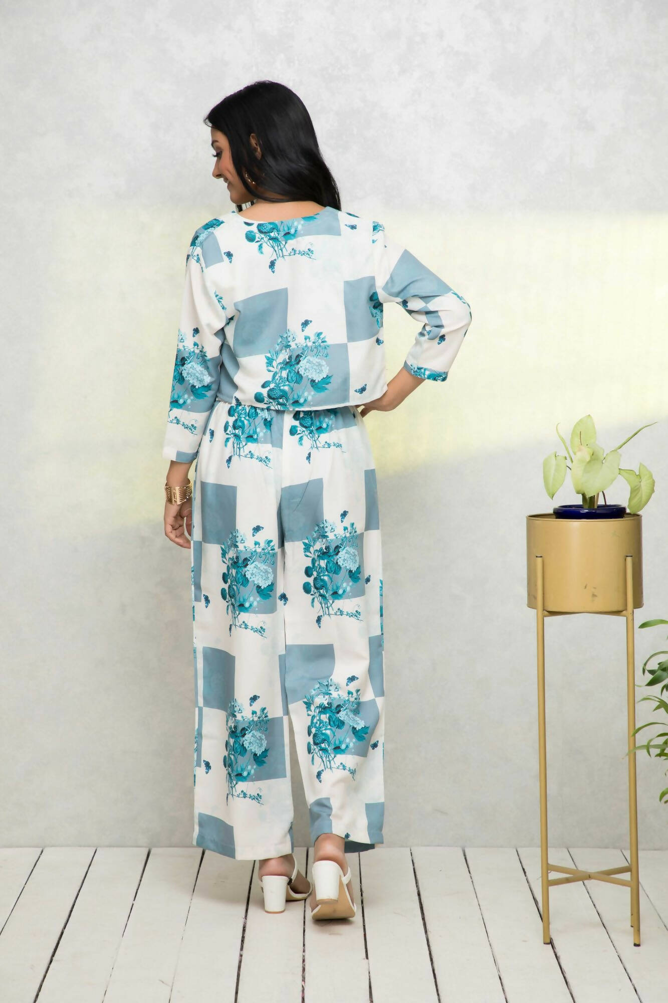 Myshka Women Multi Printed Summer Checks Co-Ords - Distacart
