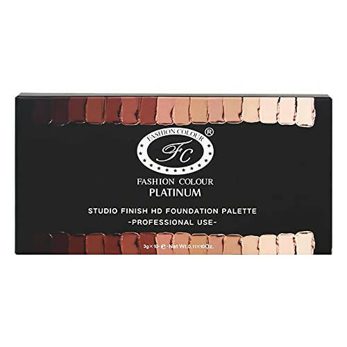 Fashion Colour Studio Finish HD Foundation Palette- 10 HD Cream Makeup Shades - Distacart