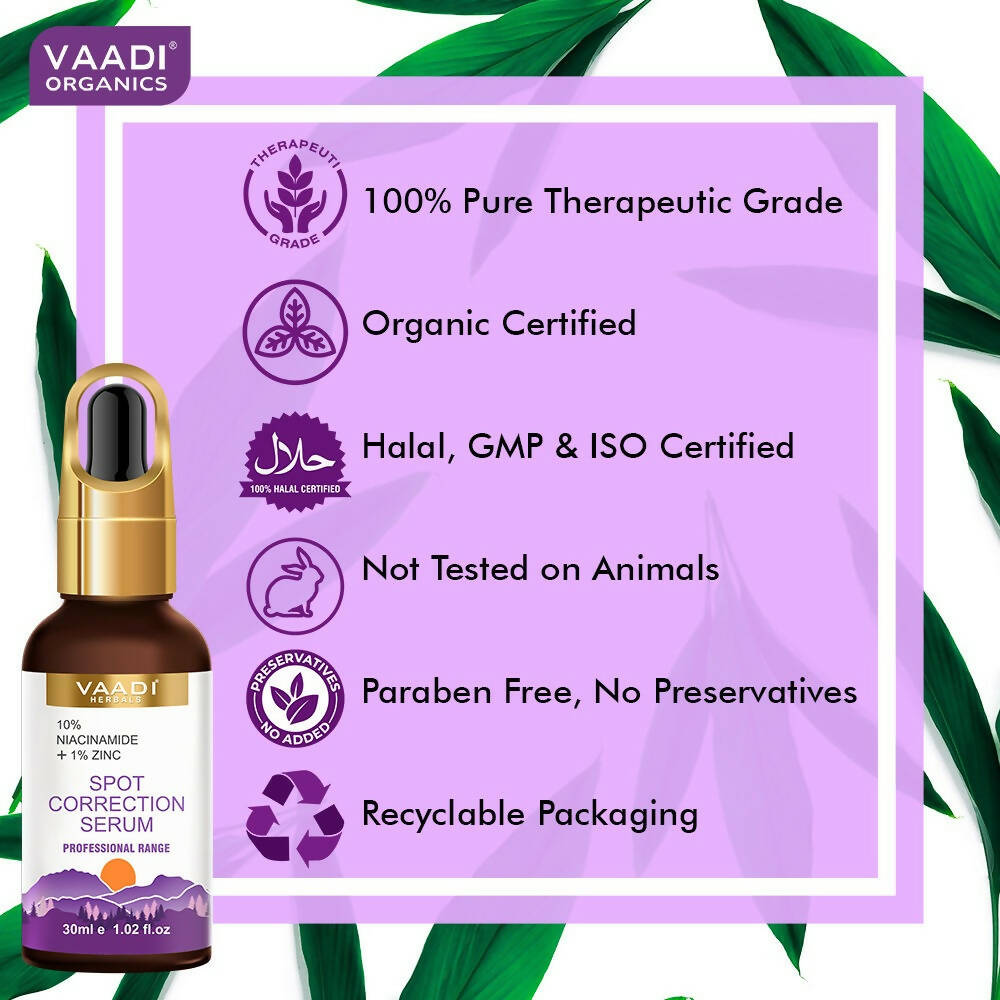Vaadi Herbals Spot Correction Serum With 10 % Niacinamide & 1% Zinc - Distacart