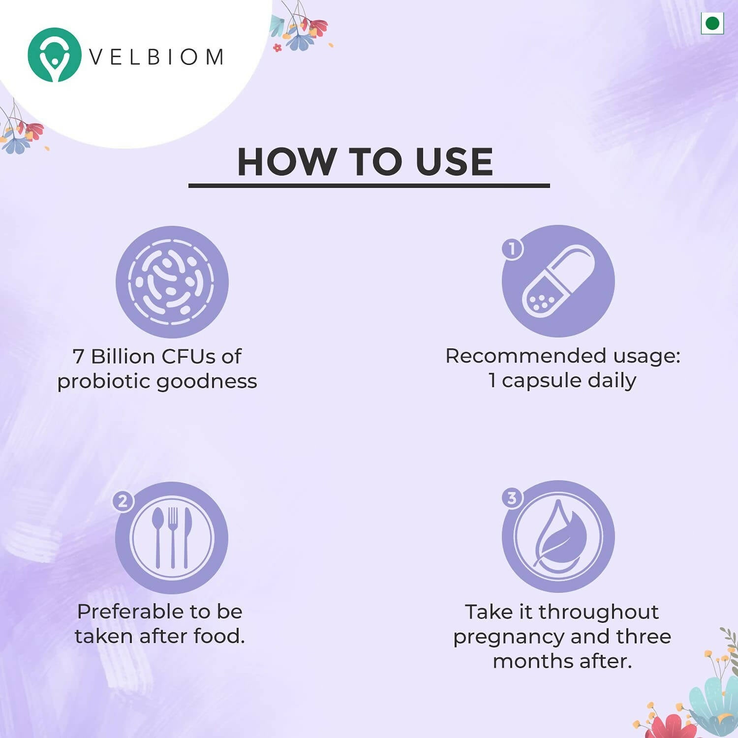 Velbiom Nu Mom Probiotic Health Capsules For Women - Distacart