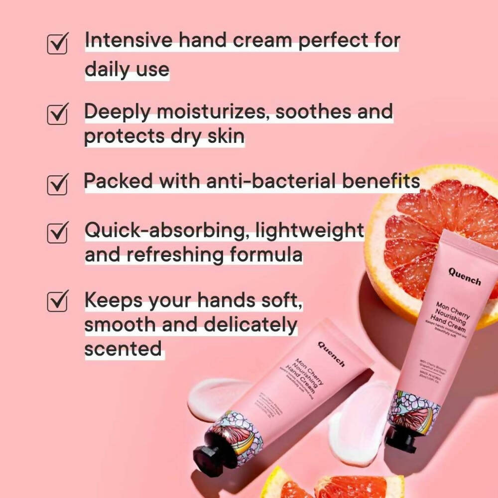 Quench Botanics Mon Cherry Nourishing Hand Cream - Distacart