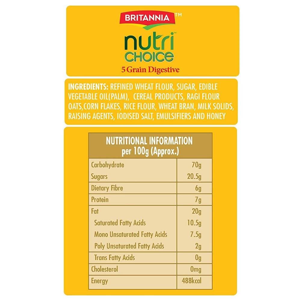Britannia NutriChoice 5 Grain Digestive Hi-Fibre - Distacart