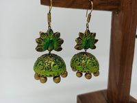 Thumbnail for Terracotta Peacock Large Temple Jhumkas