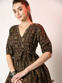 Thumbnail for Myshka Women's Multi Empire Printed Dress - Distacart