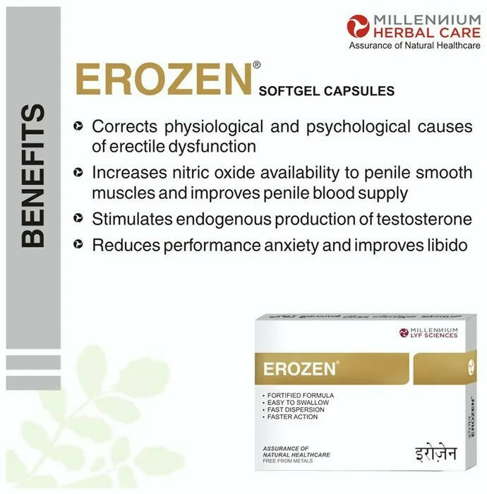 Millennium Herbal Care Erozen Softgel Capsules - Distacart