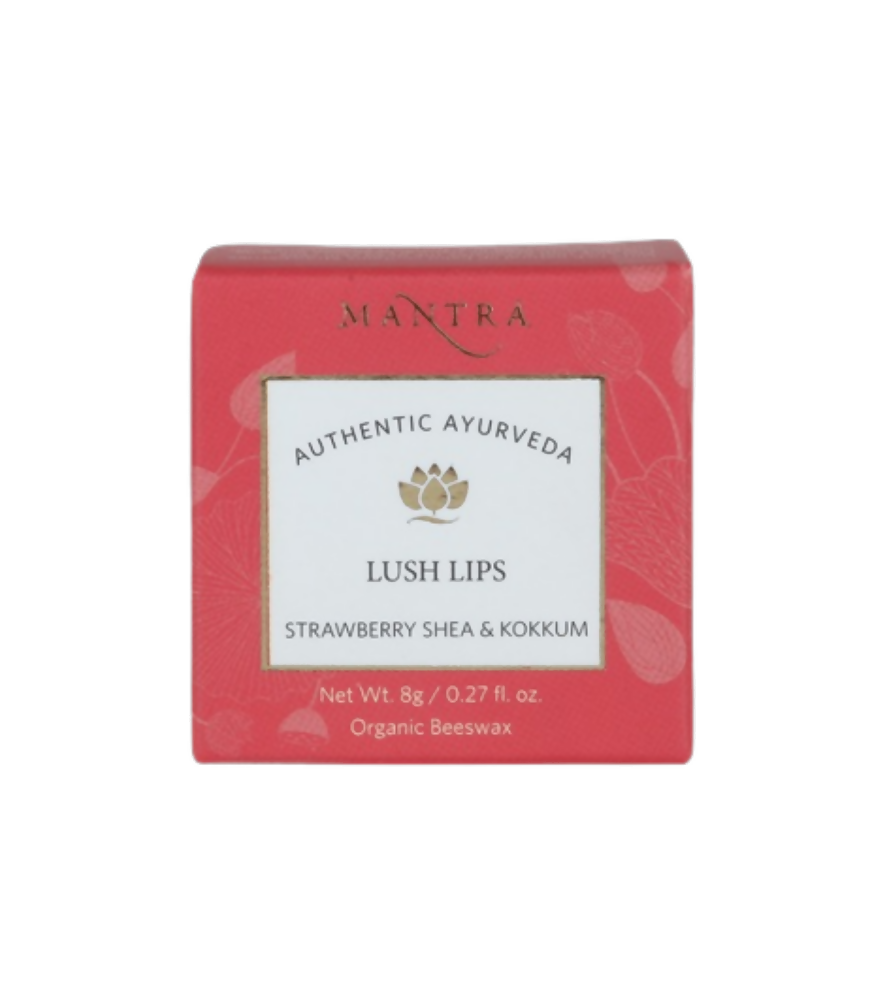 Mantra Herbal Lush Lips Strawberry, Shea & Kokkum - Distacart