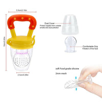 Thumbnail for Goodmunchkins Stainless Steel Feeding Bottle, Food Feeder & Fruit Feeder Combo for Baby-(Green-Yellow, 220ml) - Distacart