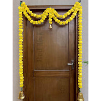 Thumbnail for Tied Ribbons Yellow Hanging Marigold Garland Toran - Distacart