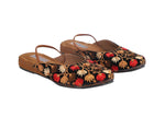 Thumbnail for Tiny Bugs Girls Embroidered Strap Ethnic Mojaris - Black - Distacart