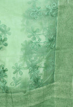 Thumbnail for Mominos Fashion Moeza Orgenza Pista Green Chikan Work Dupatta - Distacart