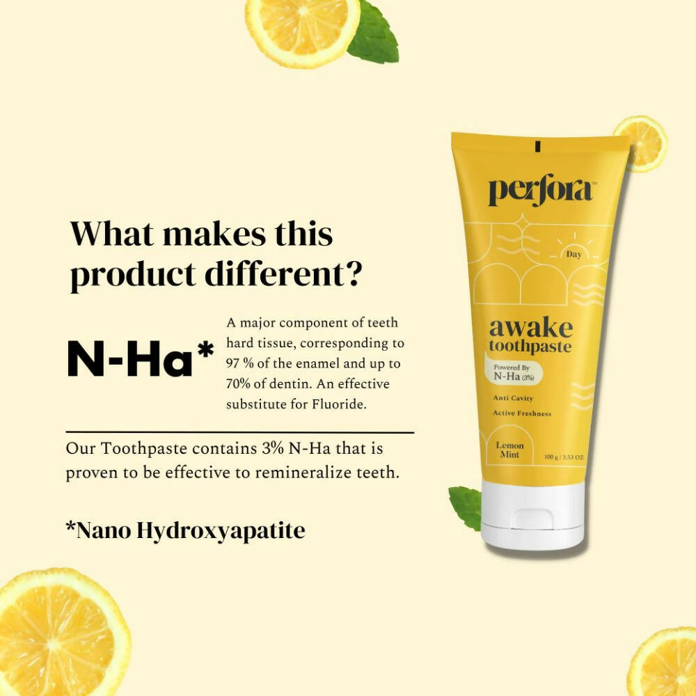 Perfora Awake Toothpaste Lemon Mint - Distacart