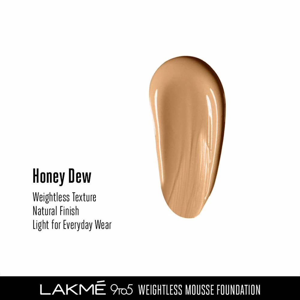 Lakme 9To5 Weightless Mousse Foundation - Honey Dew - Distacart