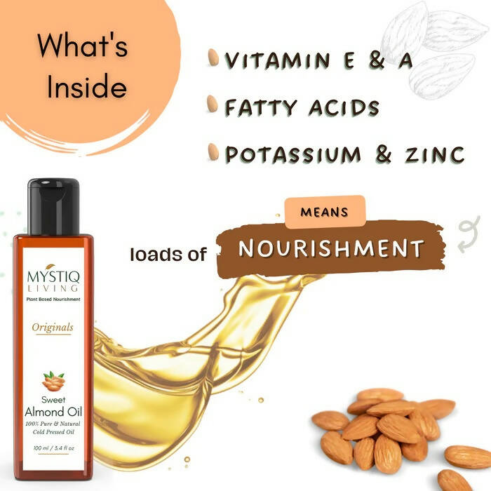 Mystiq Living Originals Sweet Almond Oil - Distacart