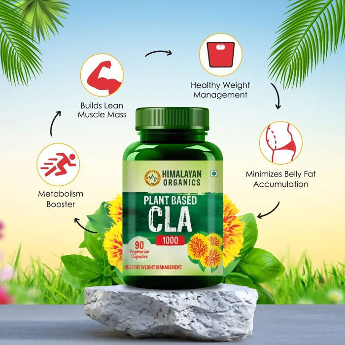 Himalayan Organics Plant Based CLA 1000 Healthy Weight Management Vegetarian Capsules - Distacart
