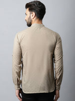 Thumbnail for Even Apparels Beige Color Pure Cotton Men's Kurta With Band Collar (SLD072) - Distacart