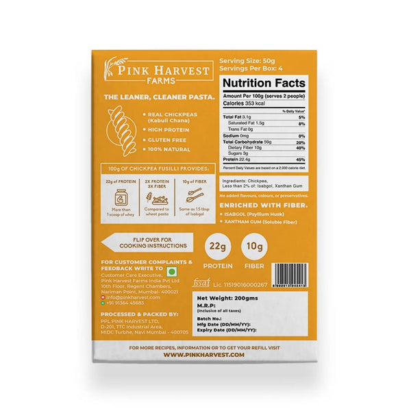 Pink Harvest Chickpea Fusilli Pasta - Distacart