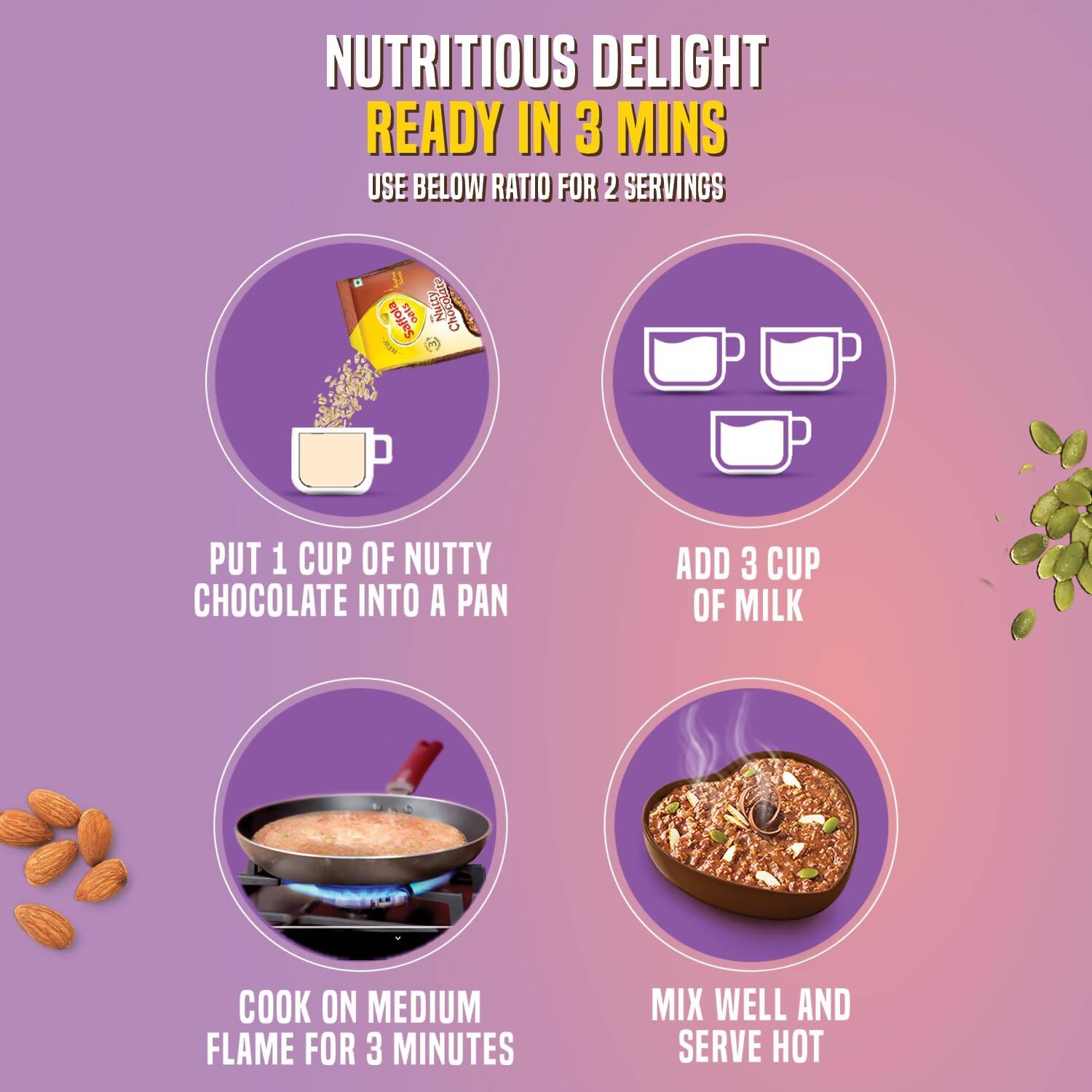 Saffola Oats with Nutty Chocolate - Distacart