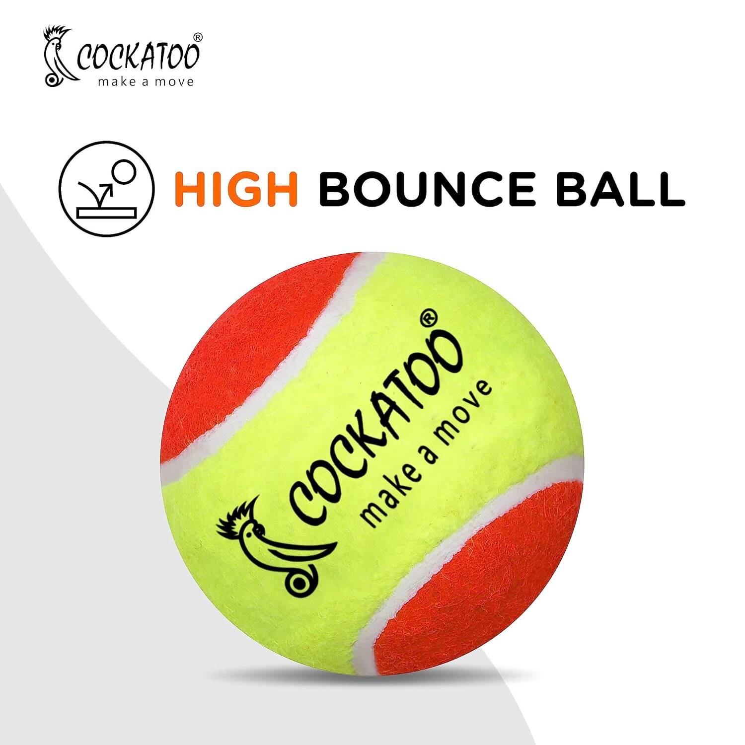 Cockatoo Rubber Cricket Tennis Ball (Pack of 2) - Distacart