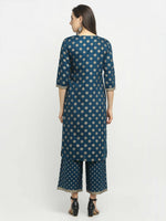 Thumbnail for Rudra Bazaar Stright Gold Printed Kurti With Palazzo - Distacart