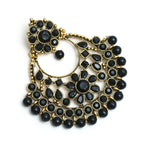 Thumbnail for Mominos Fashion Johar Kamal Golden And Black Beaded Earrings - Distacart
