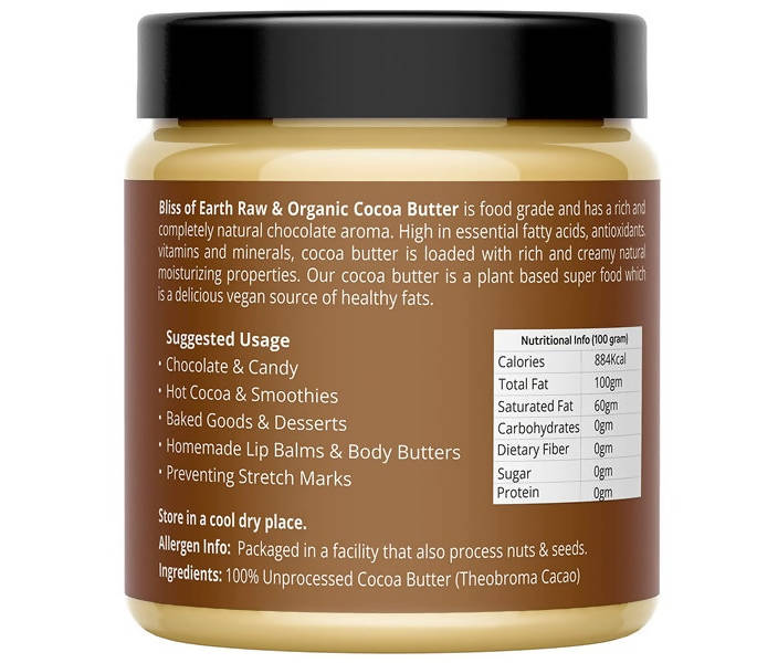 Bliss of Earth Cocoa Butter - Distacart