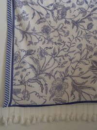 Thumbnail for Suta White Floral Pure Cotton Saree - Distacart