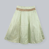 Thumbnail for Pink Cow Fashions Zig-Zag Printed Ghagra Choli With Frill Strips - Distacart