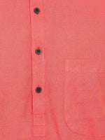 Thumbnail for Even Apparels Red Pure Cotton Men's Kurta With Band Collar - Distacart