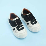 Thumbnail for Tiny Bugs Boys Lace Up Casual Shoes - White & Black - Distacart