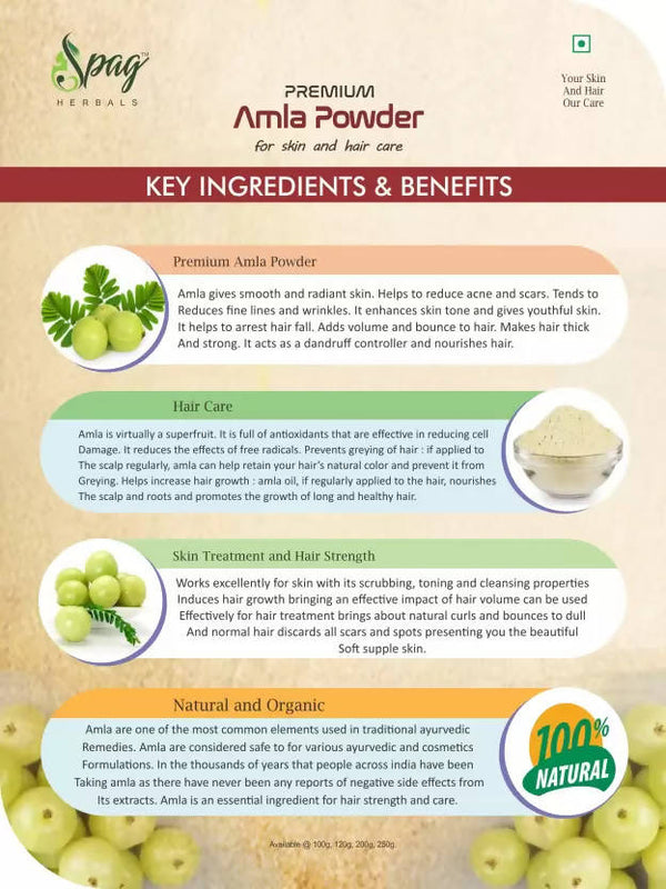 Spag Herbals Premium Amla Powder - Distacart