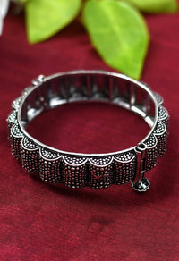 Thumbnail for Mominos Fashion Kamal Johar Oxidised Silver Bangles Set